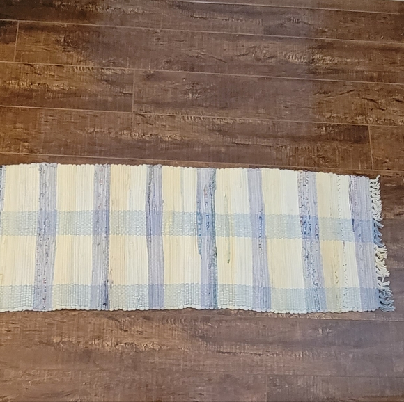 VINTAGE BOHO COTTON RAG RUGS Beige - Picture 1 of 4